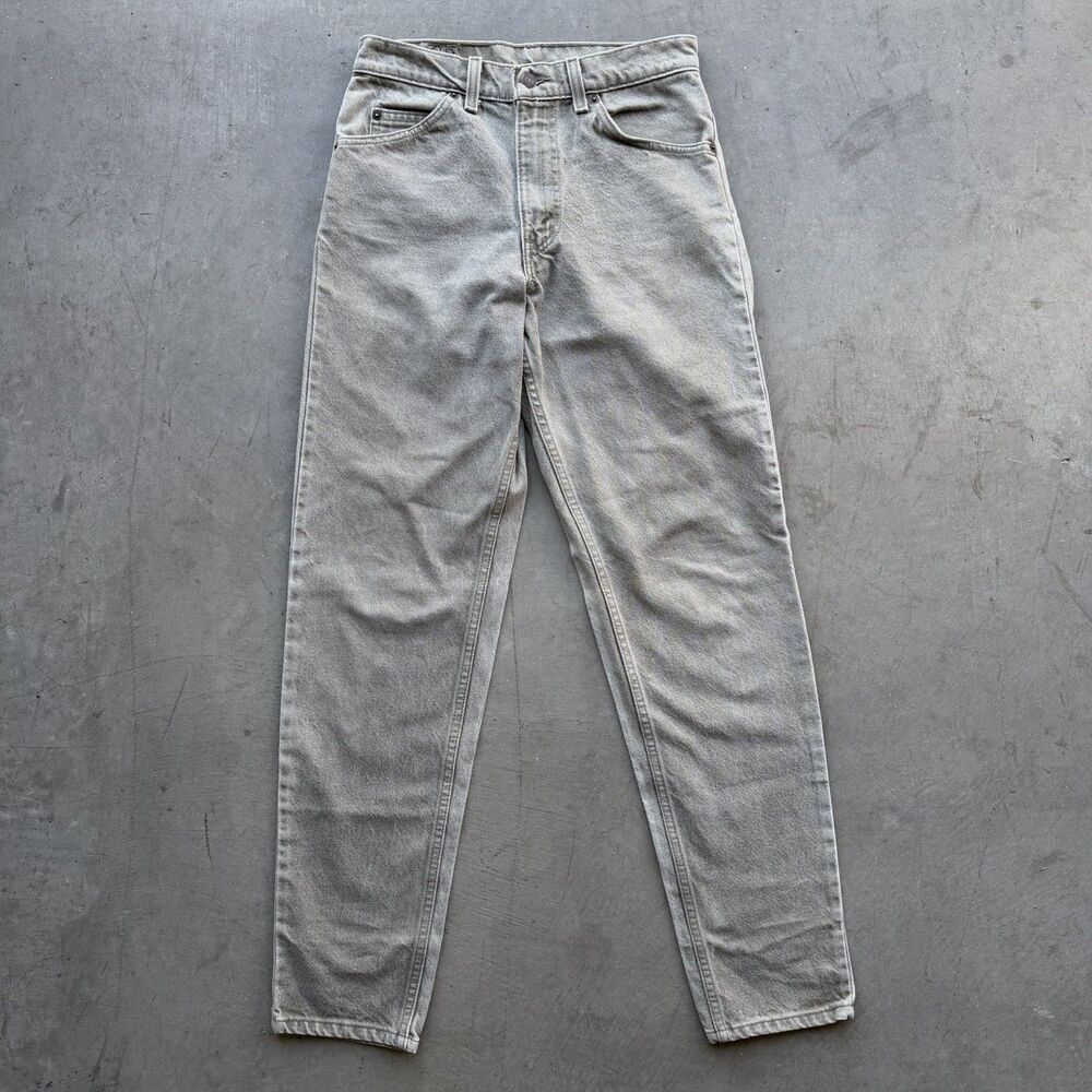 VTG Levis 550 Sz 29 x 32 Orange Tab Relaxed Tapered Jeans Brown Denim USA Pants